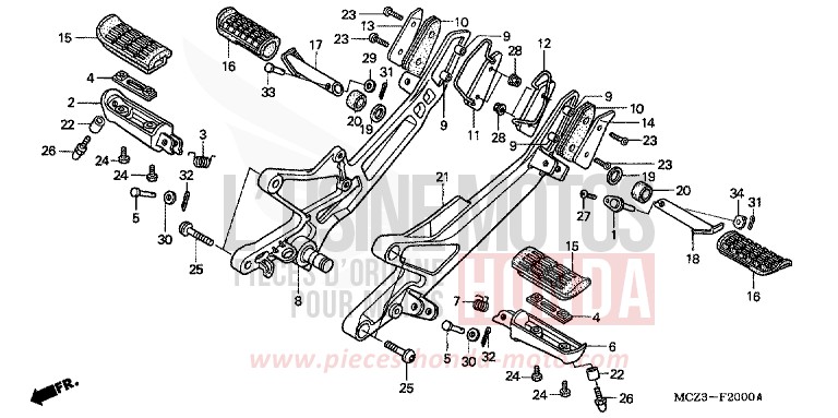 STEP for Hornet 900 MAT CALEDONITE BLUE METALLIC (PB347) from 2004